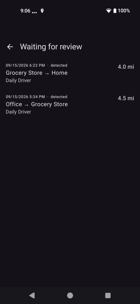OwnMiles Trip Review List